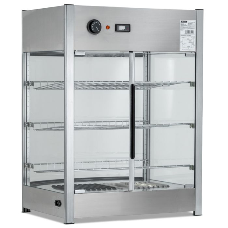 Blizzard CTH97 97L Counter Top Tiered Heated Merchandiser, Angled Rear View Of The Appliance