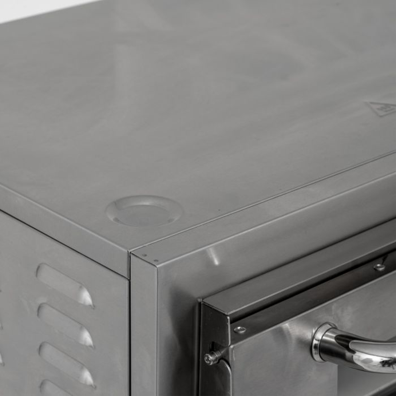 Blizzard BPO1 Single Drawer Pizza Oven Close Up Of The Appliance Top Showing Stackable Feet Indentations