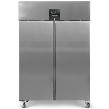 Blizzard BF2SS Upright Stainless Steel Double Hinged Door Gastronorm Freezer, Front View