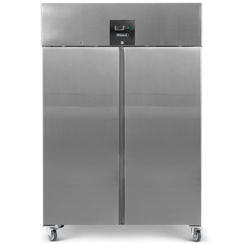Blizzard BF2SS Upright Stainless Steel Double Hinged Door Gastronorm Freezer, Front View