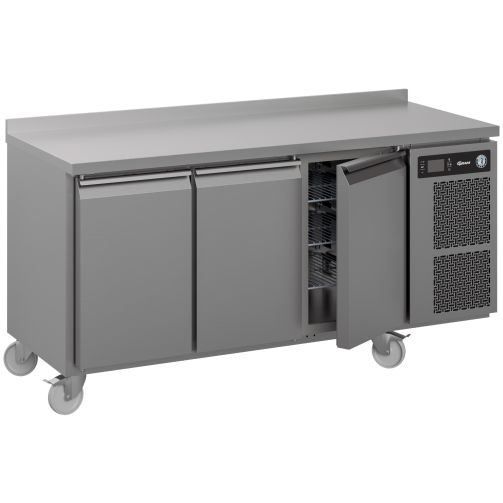 Hoshizaki Premier K 3 A5 DL DL DR C U 3 Door Stainless Steel Refrigerated Counter with Splashback, 463 Litres