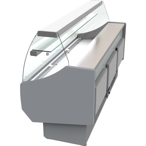 Coreco CVED-8-13-C Curved Glass Serveover, 1305mm