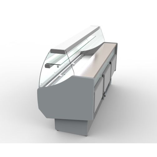 Coreco CVED-8-20-C Curved Glass Serveover, 2025mm