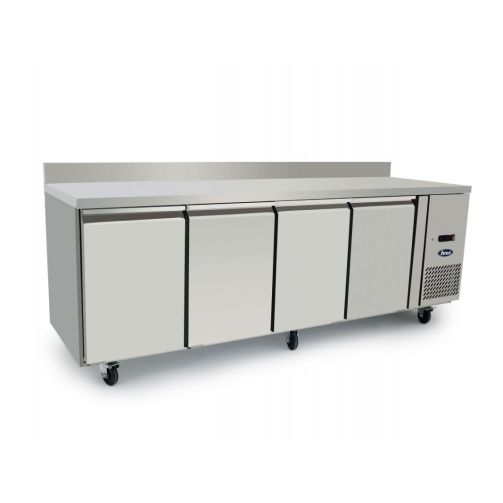 Atosa EPF3482HDSB 4 Door Preparation Counter Freezer with Splash Back, 560 Litres