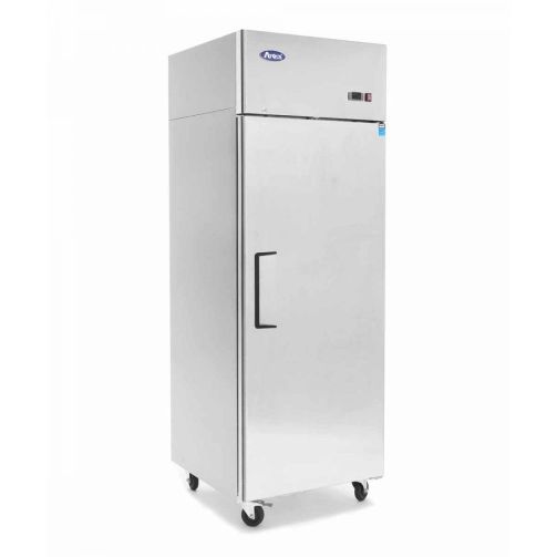 Atosa YBF9206GR Slimline Single Door Upright Fridge, 410 Litres