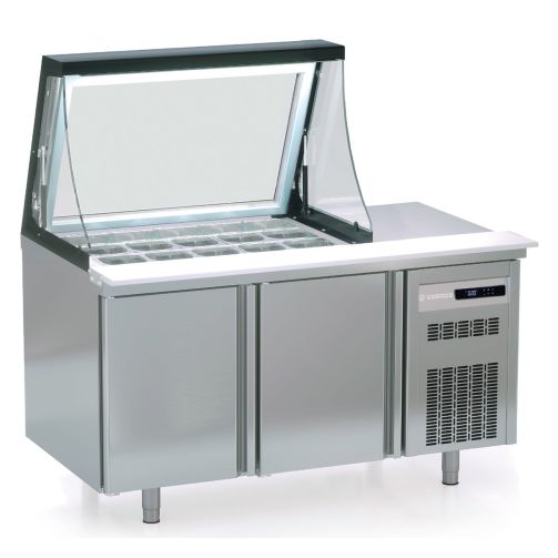 Coreco PC80-150-15-LGL 2 Door Preparation Station with Lift-Up Lid, 362 Litres