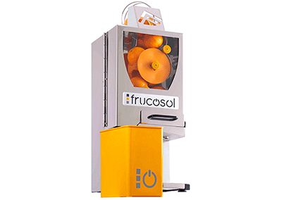 Frucosol F-Compact Juicer angled front facing view.
