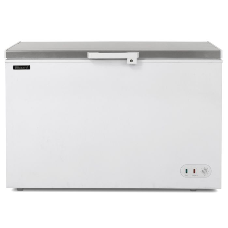 Blizzard CF450SS 450L Stainless Steel Lid Chest Freezer Front View