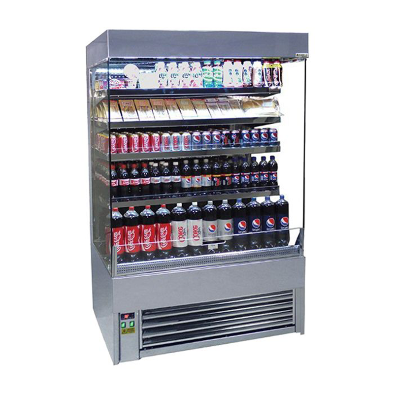 Frost-Tech SD60-150HC Refrigerated Stainless Steel Multideck Angled Front/Left Side View