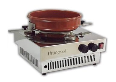 Ceramic dish on the Frucosol BC100 Cooking Machine with 'frucosol' branding on show.