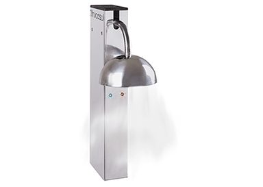Frucosol GF1000 Glass Froster front facing view showing the frosting head