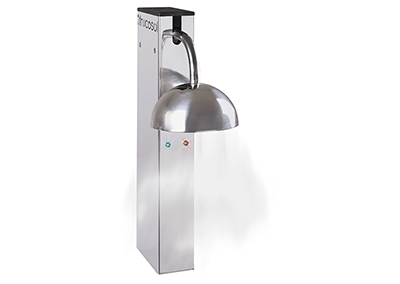 Frucosol GF1000 Glass Froster front facing view showing the frosting head