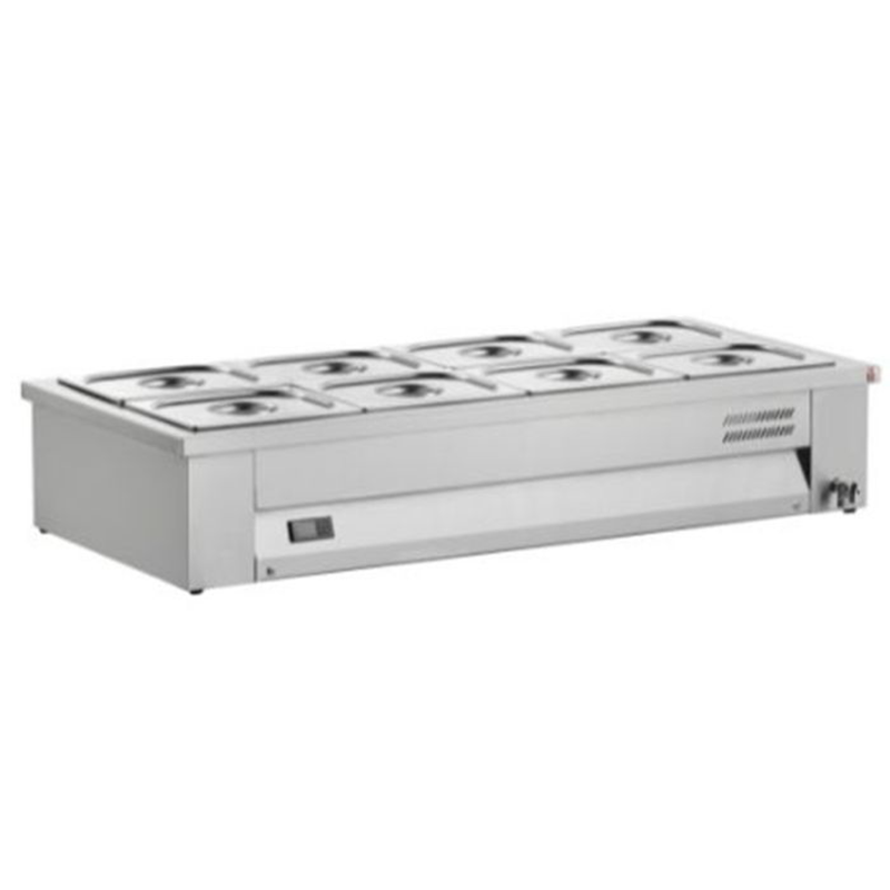 INOMAK MAV614 Counter Top Bain Marie 4x GN1/1 Angled Front View Wet Heat