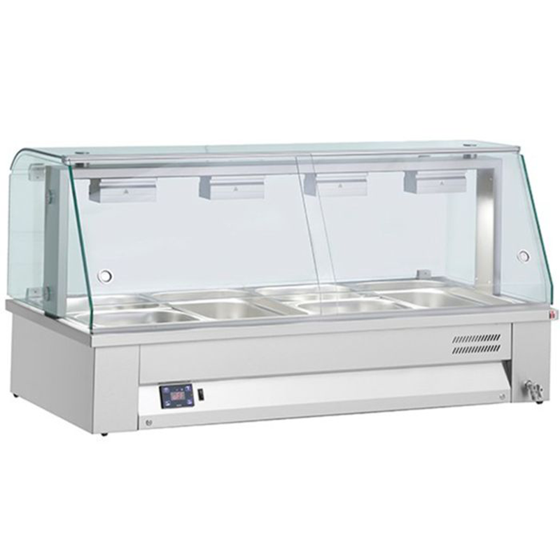 INOMAK MBV614 Counter Top Bain Marie 4 x GN1/1 Angled Front/Left Side View