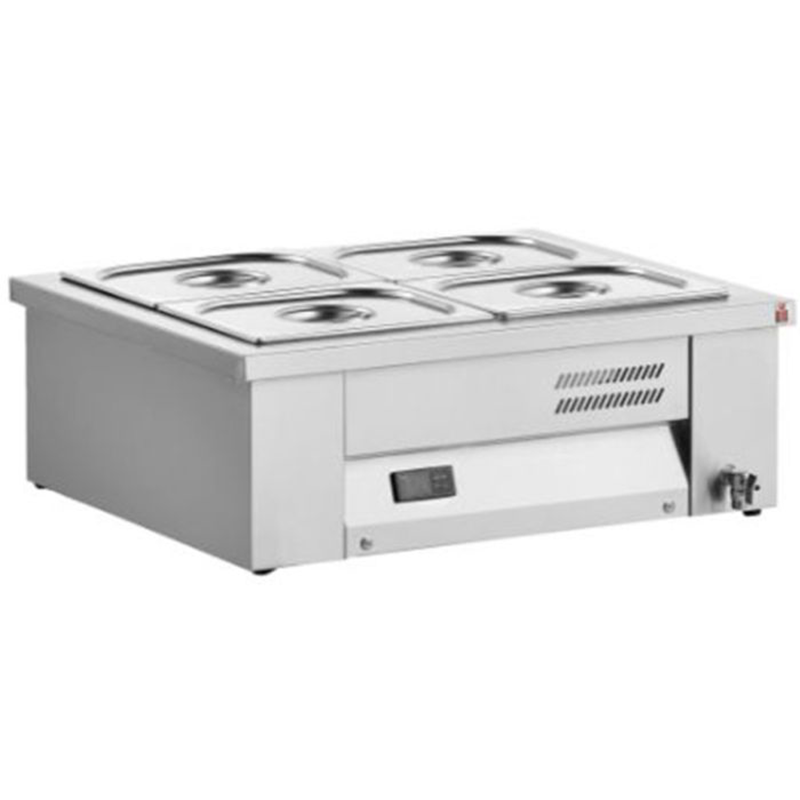 INOMAK MAV67 Counter Top Bain Marie 2x GN1/1 Angled Front/Left Side View