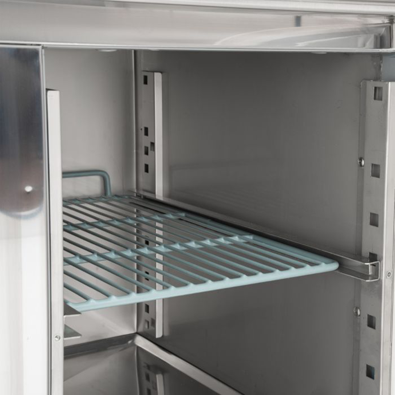 Koldbox KXFC3 Triple Hinged Door Counter Freezer, Close Up Image Of The Shelving