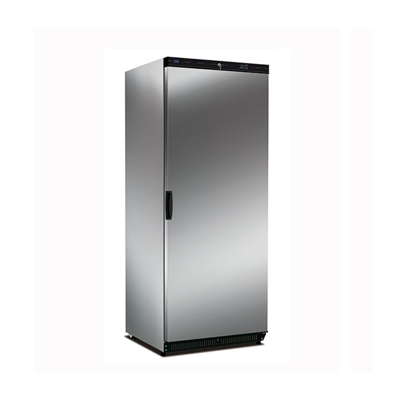 Mondial Elite KICNX60LT Single Door Stainless Steel Freezer 580L Capacity, Angled Front/Left Side View
