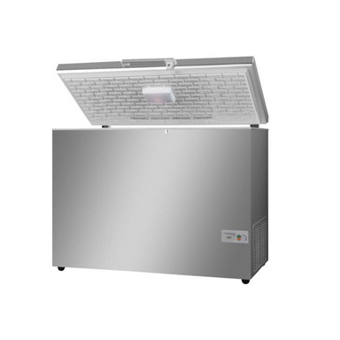 Vestfrost SB300STS Low Energy Stainless Steel Freezer 296L Capacity, Angled Front/Right Side View