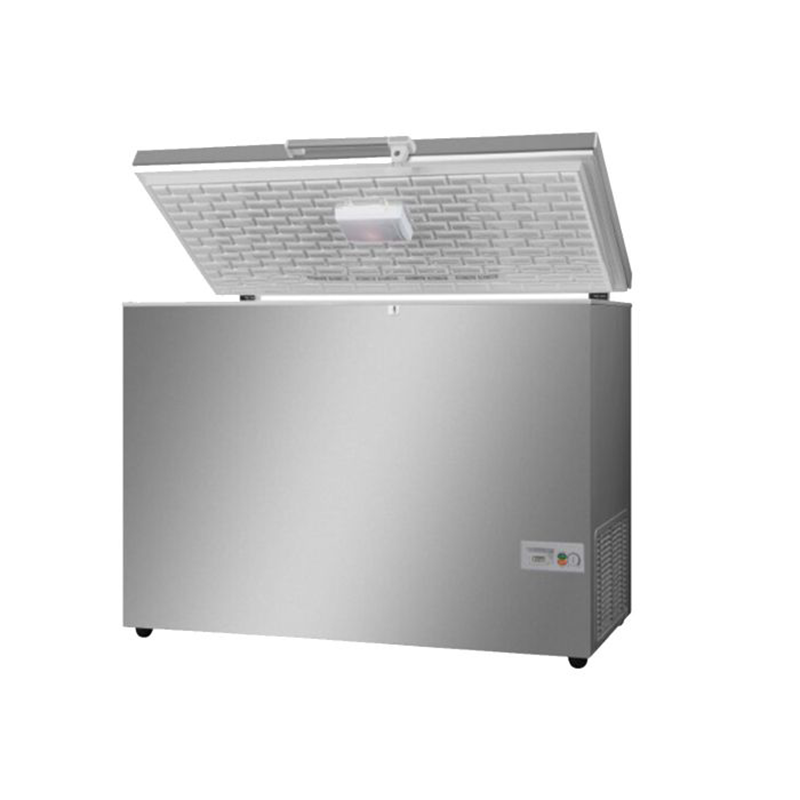 Vestfrost SB300STS Low Energy Stainless Steel Freezer 296L Capacity, Angled Front/Right Side View