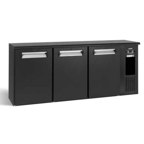 Gamko E3/222MU84 Solid Triple Door Black Undercounter Bottle Cooler, 531 x 33 Centiliters