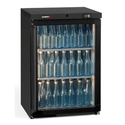 Gamko MG3/150RG Maxiglass Right Hand Hinged Glass Single Door Undercounter Bottle Cooler, 150 Litres