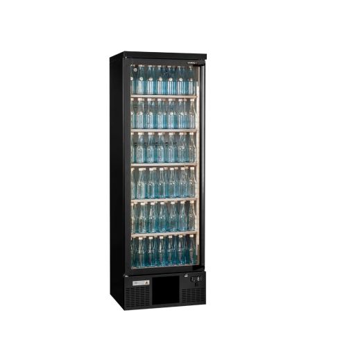 Gamko MG3/300RGCS Maxiglass Right Hand Hinged Stainless Steel Frame Glass Single Door Upright Bottle Cooler, 300 Litres