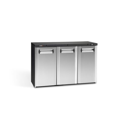 Gamko Maxiglass MG3/315CS Maxiglass Hinged Stainless Steel Front Triple Door Undercounter Bottle Cooler, 315 LitresGamko Maxiglass MG3/315CS Maxiglass Hinged Stainless Steel Front Triple Door Undercounter Bottle Cooler, 315 Litres