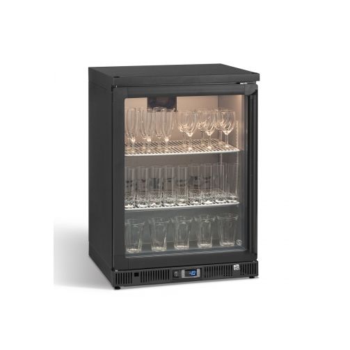 Gamko GF/100LG Left Hand Hinged Glass Single Door Anthracite Bottle Cooler, 50 Pint Glasses