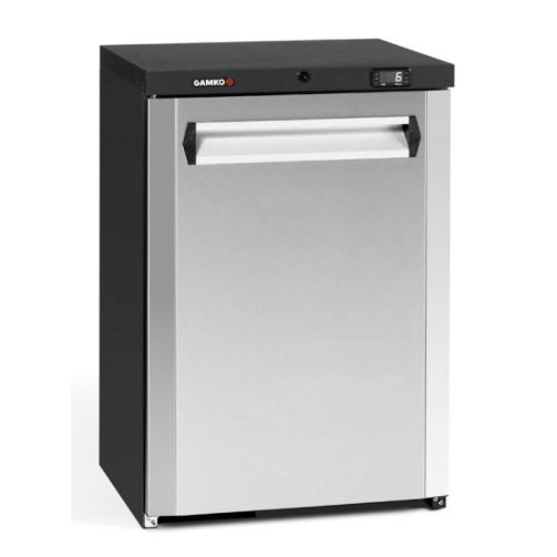 Gamko MG3/150RCS Maxiglass Right Hand Hinged Solid Single Door Undercounter Stainless Steel Bottle Cooler, 150 Litres
