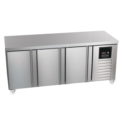 Sterling Pro Green SPI-6-200-30-NS Stainless Steel 3 Door Fridge Counter, 600mm Deep