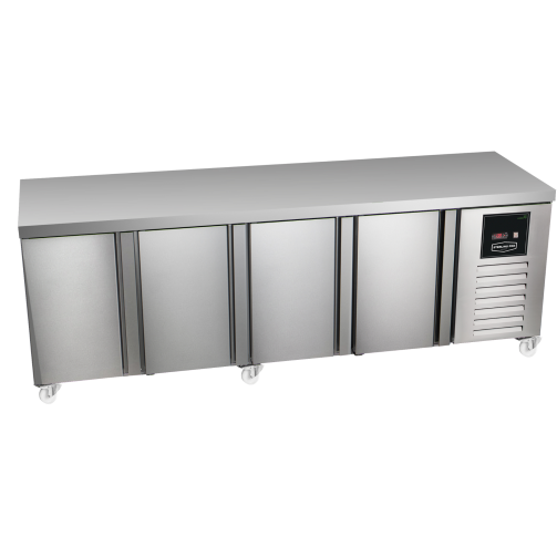 Sterling Pro Green SPI-6-250-40-NS Stainless Steel 4 Door Fridge Counter, 600mm Deep