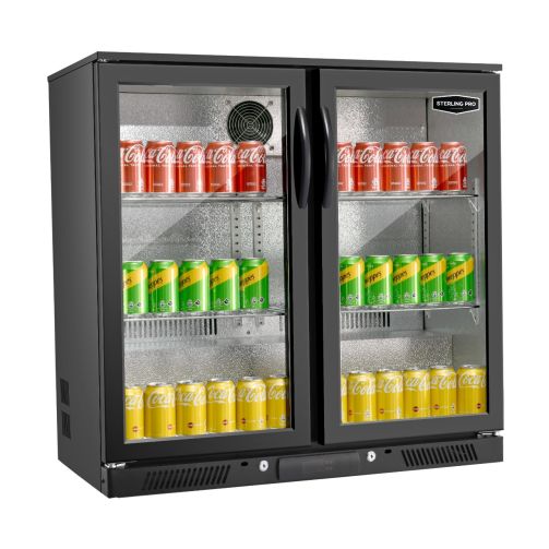 Sterling Pro Green SP2HC-BH Hinged Double Door Bottle Cooler, 180 x 330ml Bottles