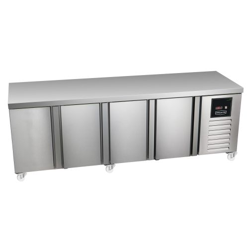 Sterling Pro Green SPI-7-225-40-NS 4 Door Fridge Counter Plain Top, 615 Litres