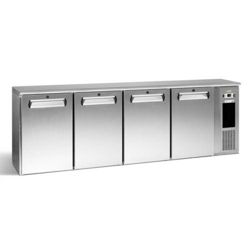 Gamko E3/2222MUCS84 Solid Four Door Stainless Steel Undercounter Bottle Cooler, 722 x 33 Centiliters