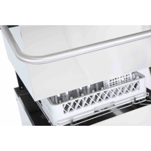 Adler AD1000-DPSO-TPH Passthrough Dishwasher with Chemical Pump, Drain Pump & Integral Water Softener - 18 Plates