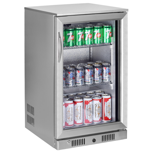 Sterling Pro Green SP1HC-STS Single Door Stainless Steel Bottle Cooler, 106 x 330ml Bottles