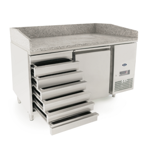 Atosa EPF3490GR + VRX1500/330 Single Door Granite Top Salad Preparation Counter Table with VRX unit & GN Pans, 125 Litres
