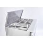 Sterling Pro Cobus SPU200SL 2 Door Hinged Lid & Chop Board Saladette Counter, 240 Litres