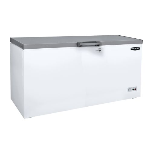 Sterling Pro Green SPC465SS Chest Freezer / Chiller / Fridge with Stainless Steel Lid, 469 Litres