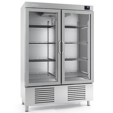 Pentland Double Glass Door Refrigerator 1110L Infrico AEX1000TF Left Side View