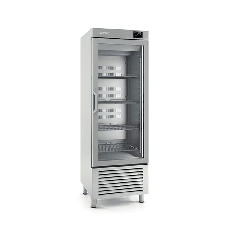 Pentland Single Glass Door Refrigerator 500L Infrico AEX500TF Left Side View