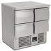 Pentland Compact Four Drawer Counter Refrigerator Blizzard BCC2-4D Left Side Angled View