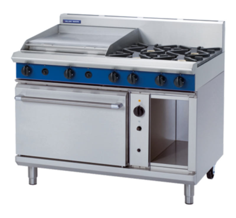 Blue Seal Evolution G58B Gas Convection Oven Range 1200mm - Angled Front/Right Side View