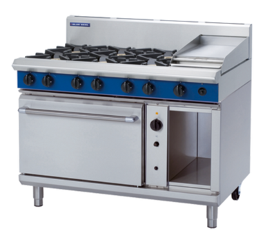 Blue Seal Evolution G58C 1200mm Gas Range Convection Oven - Angled Front/Right Side View