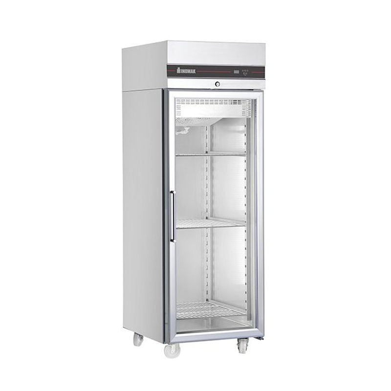 Pentland Single Glass Door Heavy Duty 2/1 Refrigerator 654L Inomak CAP172CR Left Side View