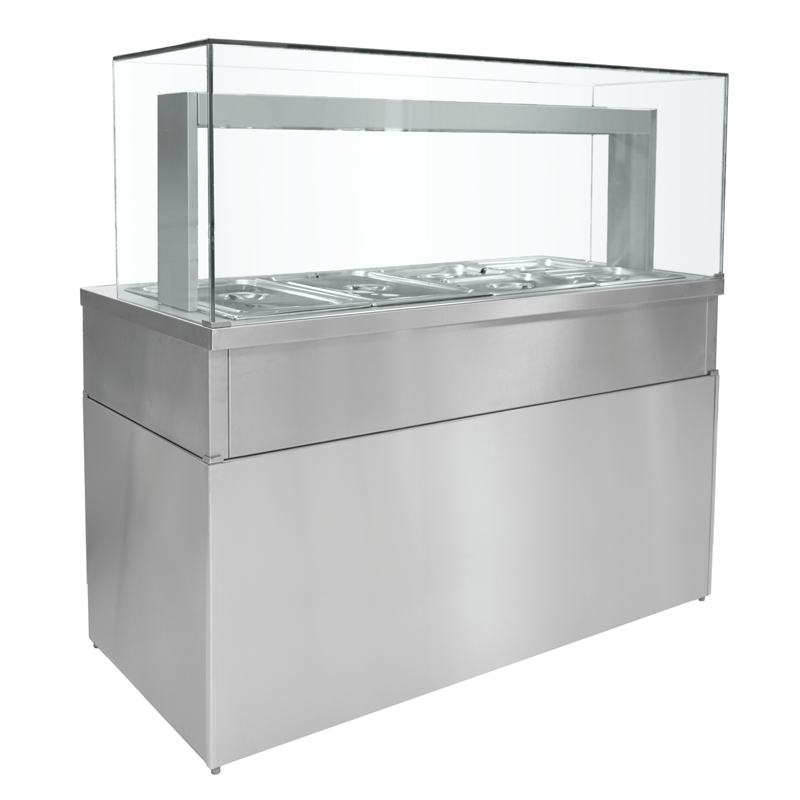 Parry Heated Bain Marie Servery With Glass HGBM5 Left Side View