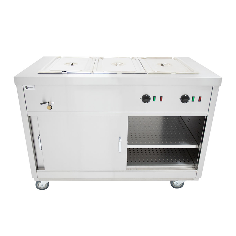 Parry Hot Cupboard with Bain Marie Top HOT12BM  Open Front View