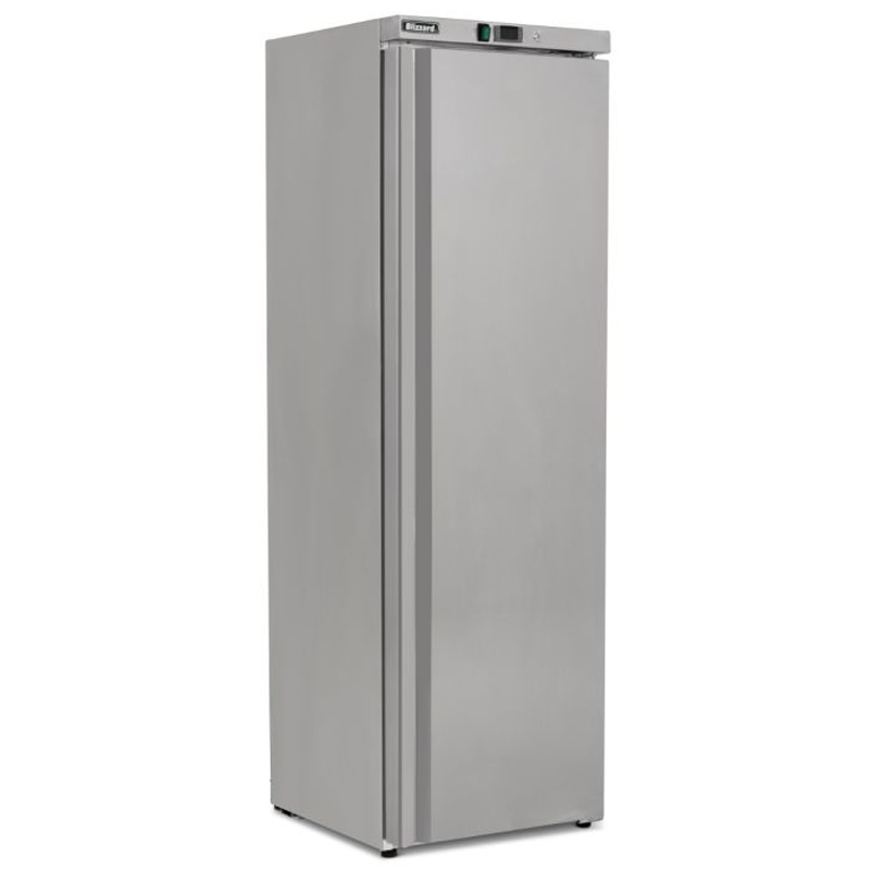 Pentland Upright Single Hinged Door Refrigerator Blizzard HS40 Left Side Angled View