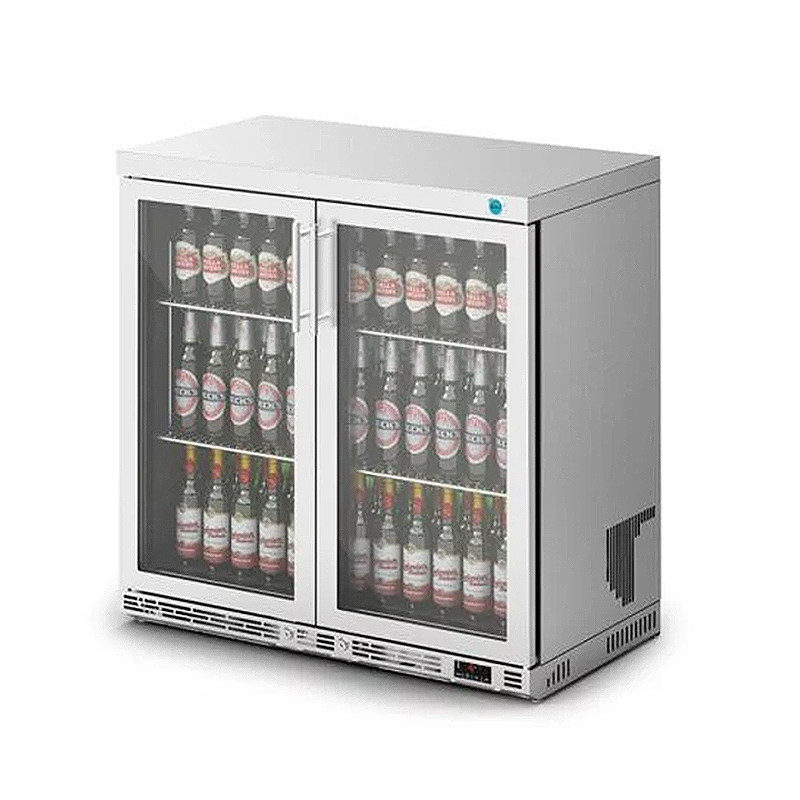 IMC F76/250 V90 Stainless Steel Bottle Cooler - Double Door