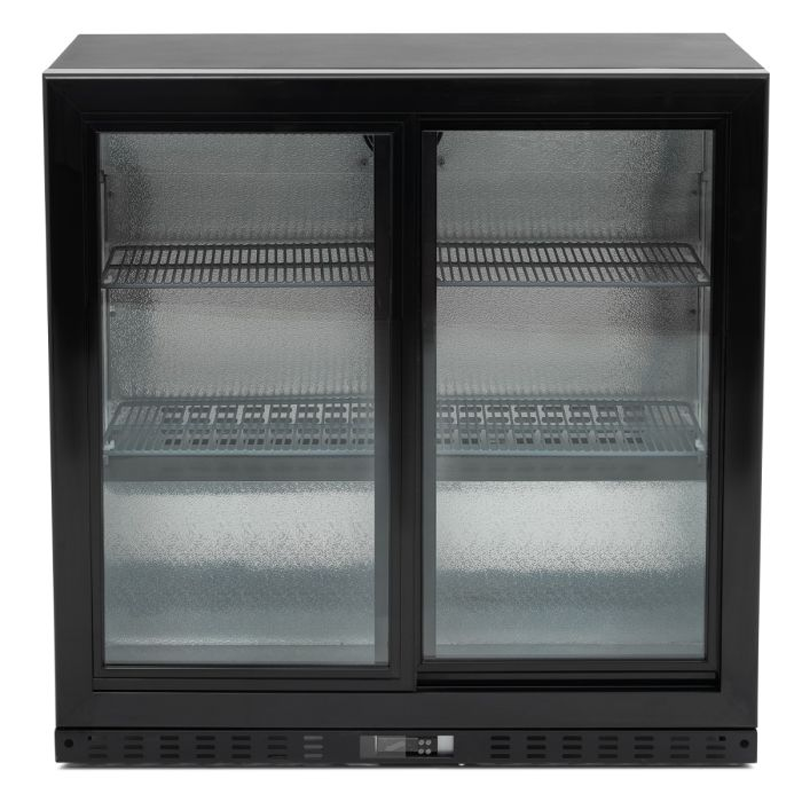 Pentland Double Sliding Glass Door Bottle Cooler Koldbox KBC2SL Front View